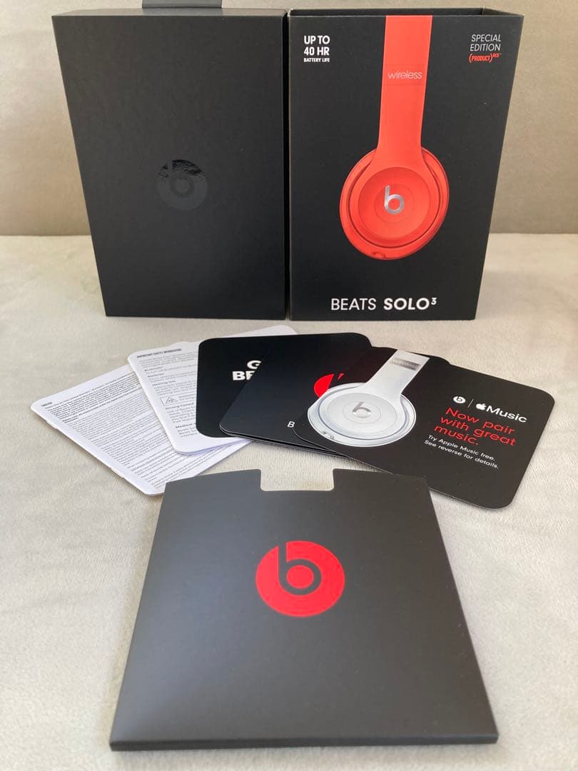 Beats Solo3 ワイヤレスヘッドホン レッド