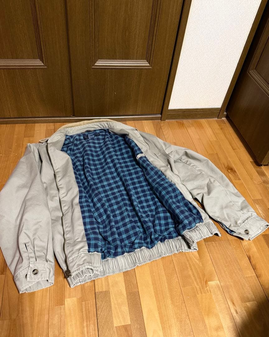 ポロ ラルフローレン ベージュ スウィングトップ Mサイズ 襟コーズ コットン