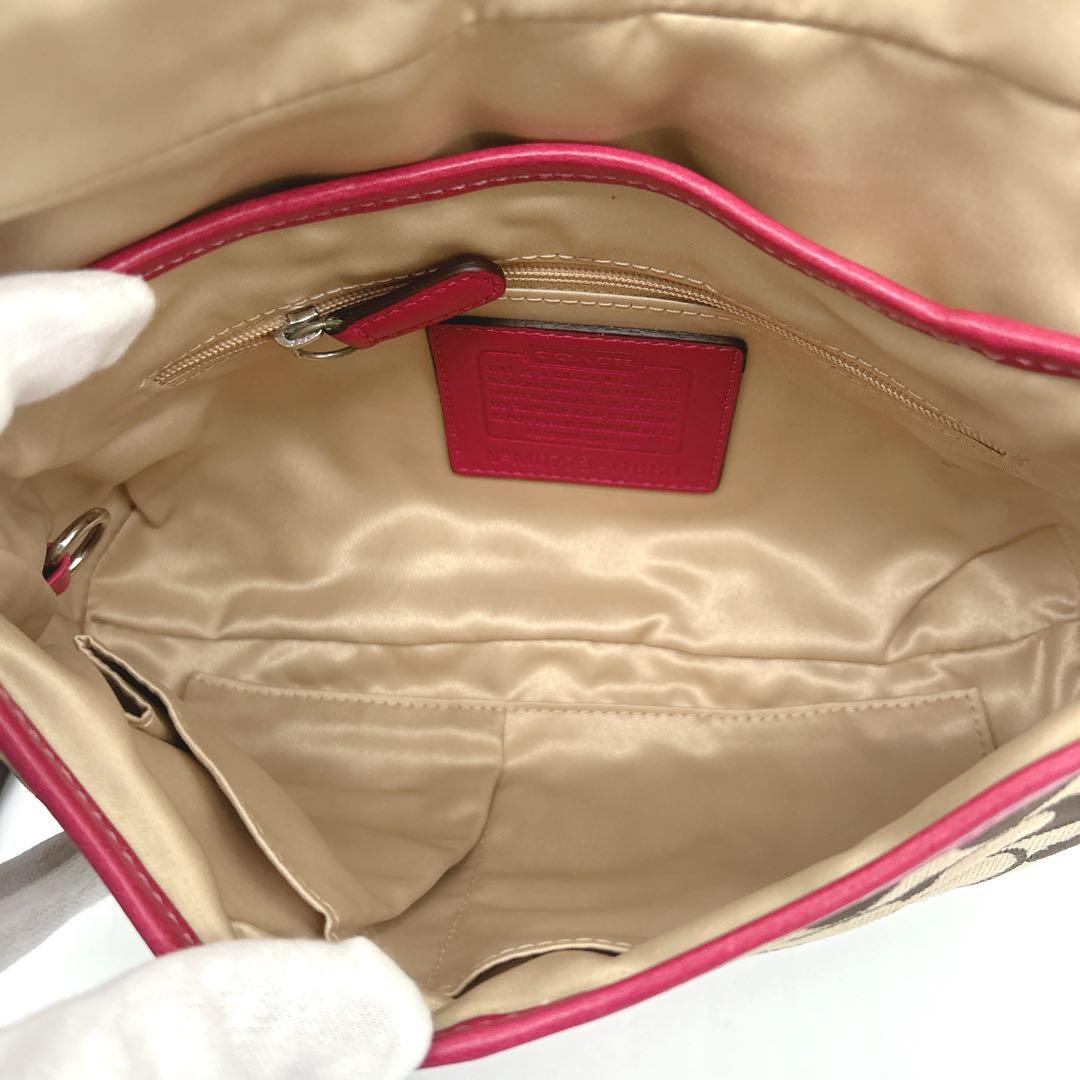 COACH コーチ ソーホー シグネチャー ピンク ワンショルダー