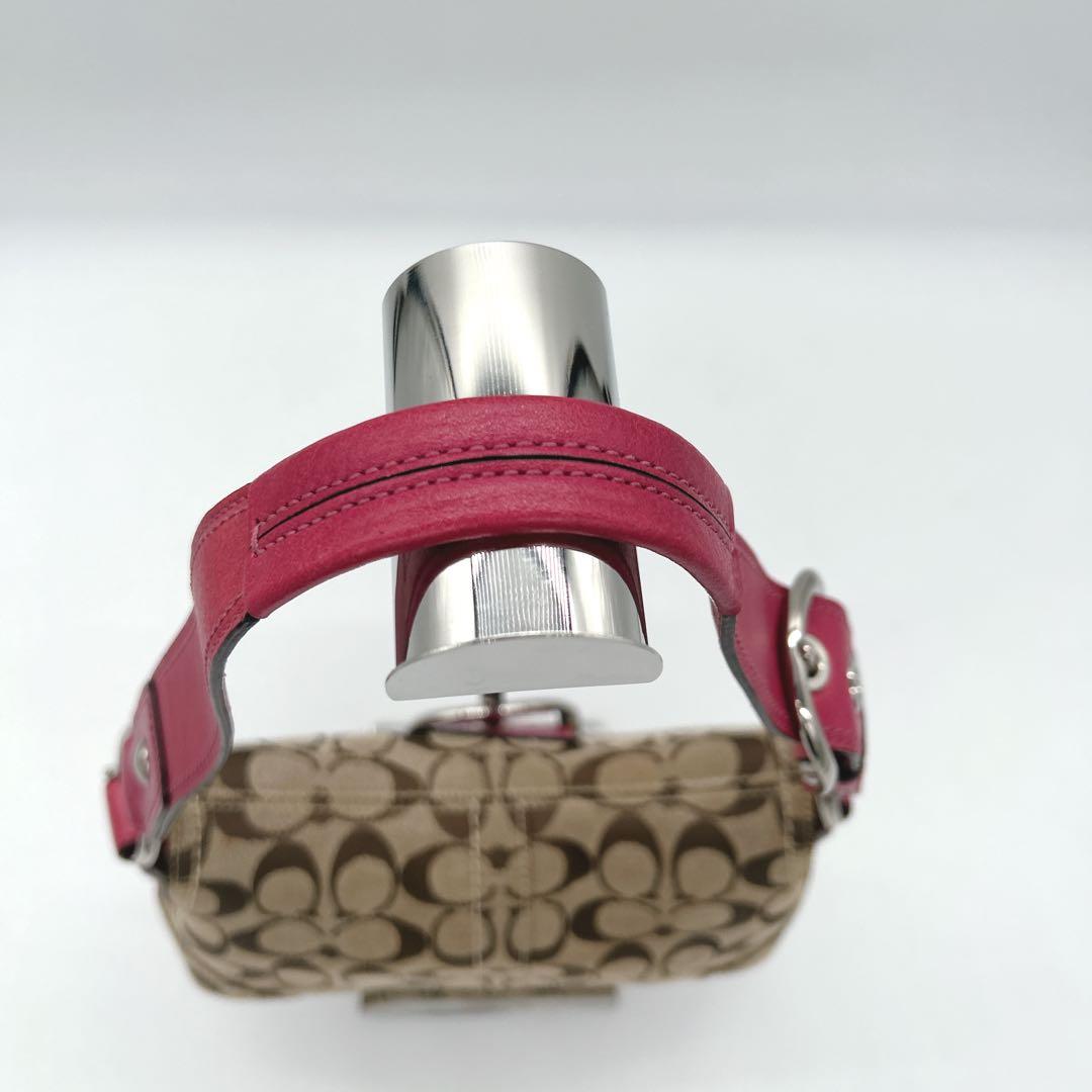 COACH コーチ ソーホー シグネチャー ピンク ワンショルダー