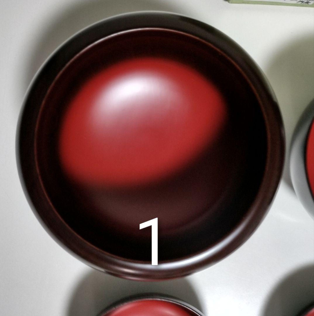 山中漆器　たに屋　木地呂内朱　ぼかし塗　応量器　1客　レアもの