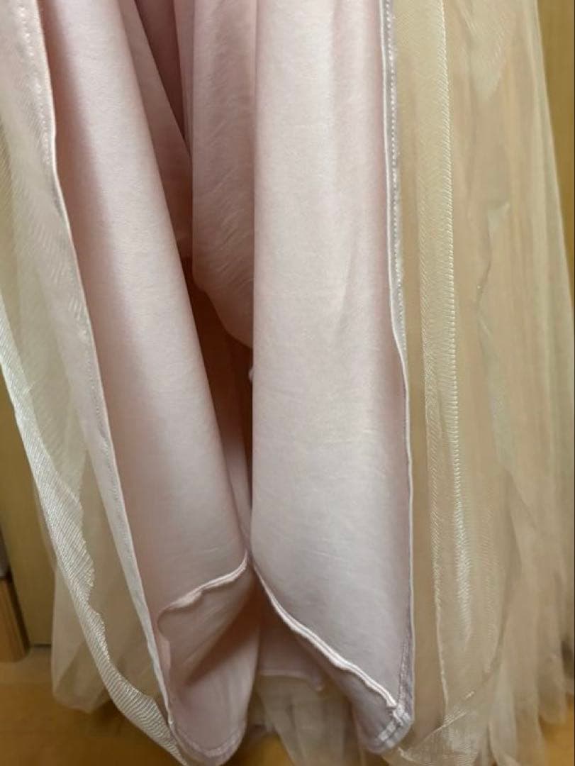 TADASHI SHOJI チュール　ロングドレス　サイズ6 ベージュ系