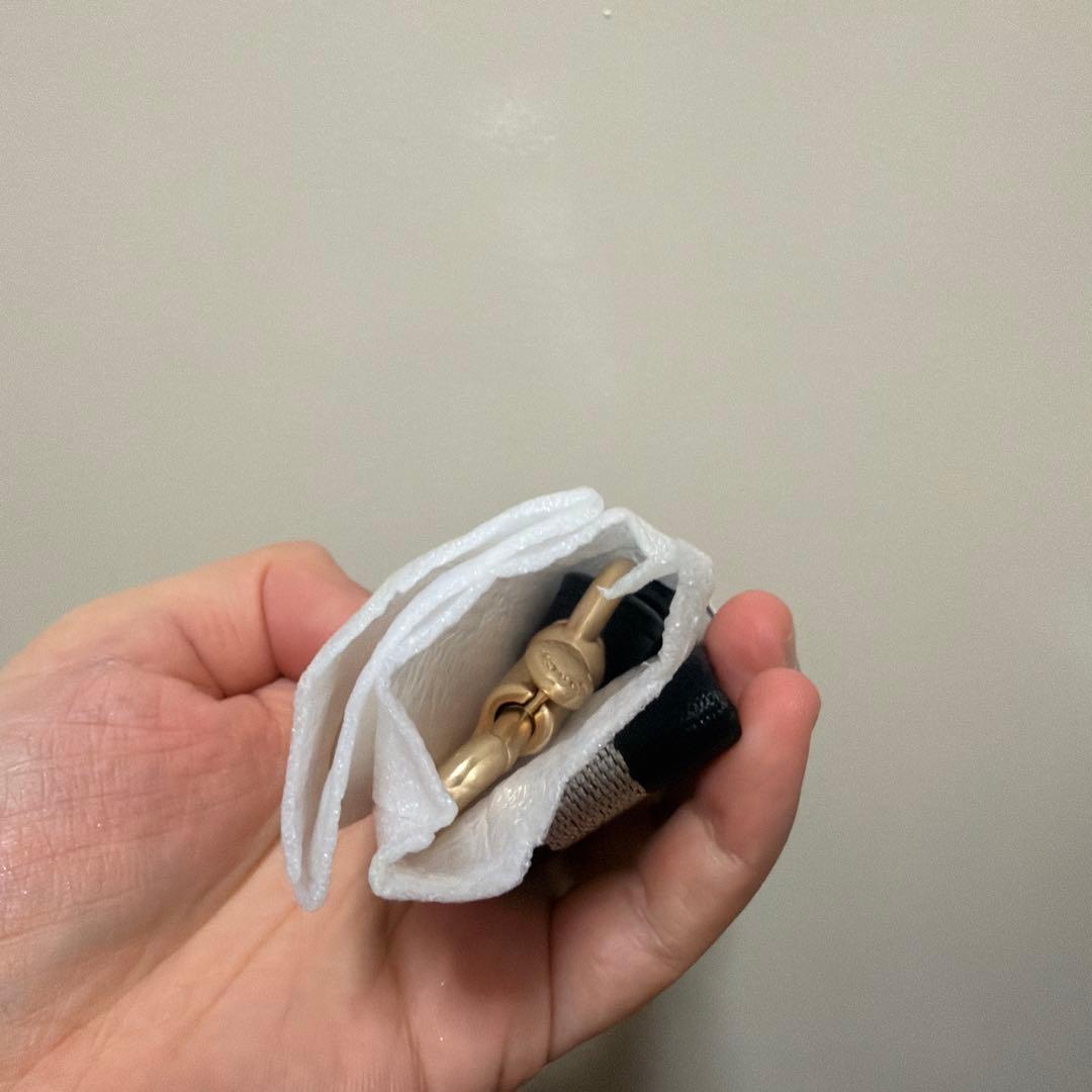 未使用品コーチ Wファスナー カメラバッグ ショルダーバッグ ホースロゴ シボ革