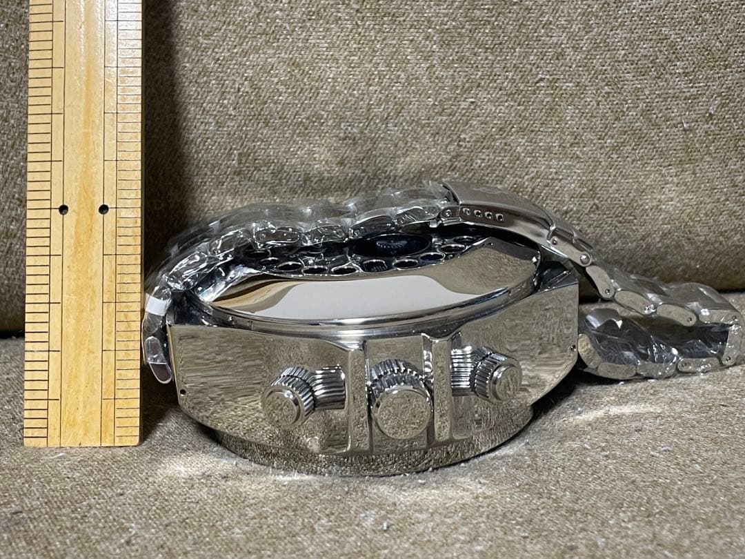 【レア！】musk 腕時計型置き時計　大きい腕時計　動作確認済み　アラーム