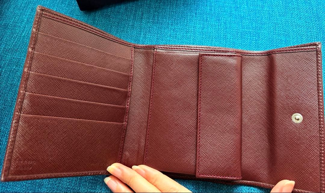 RAMさん専用【美品】PRADA ボルドーブラウン 三つ折り財布