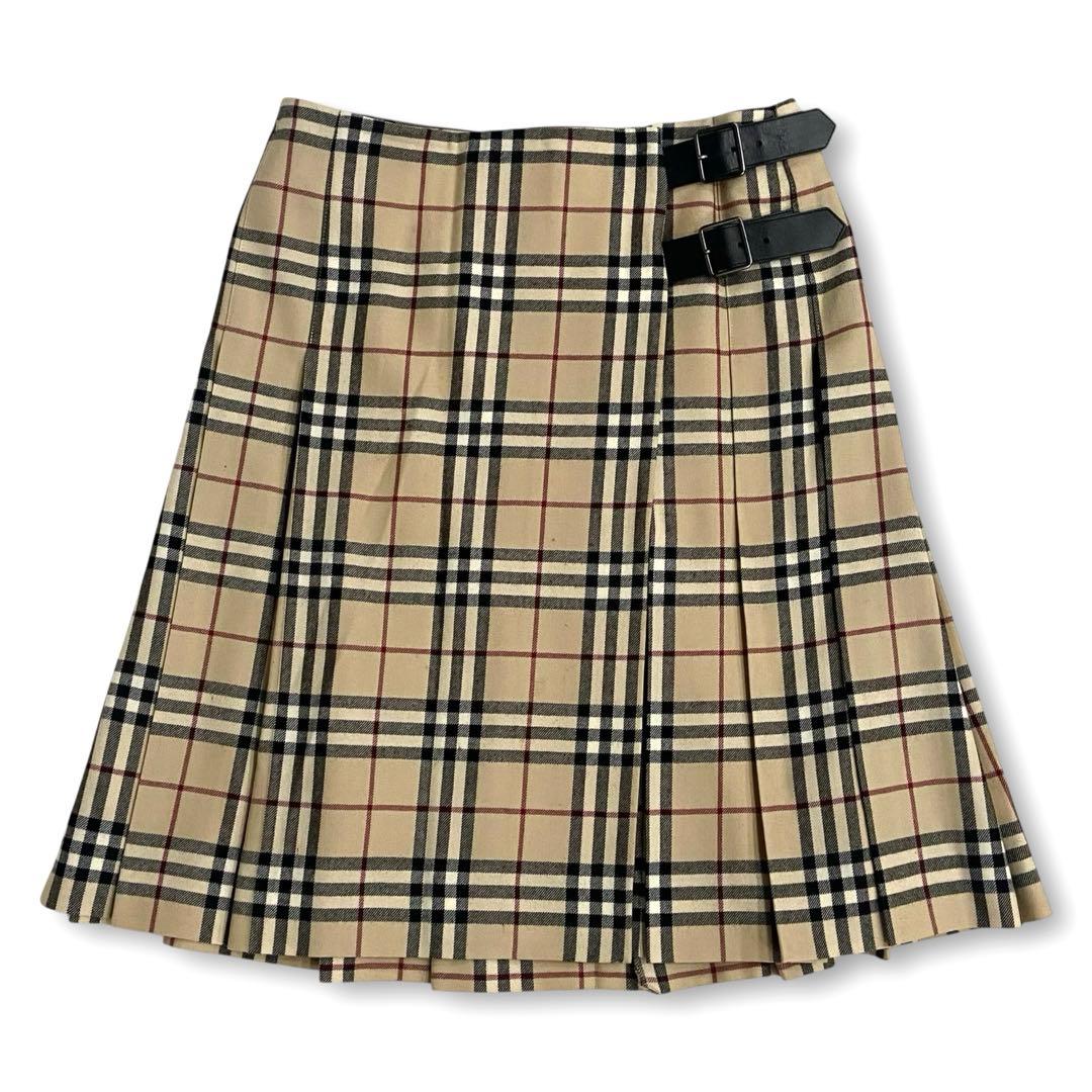42★バーバリーロンドン ノバチェック 巻きスカート 大きいサイズ ベルト