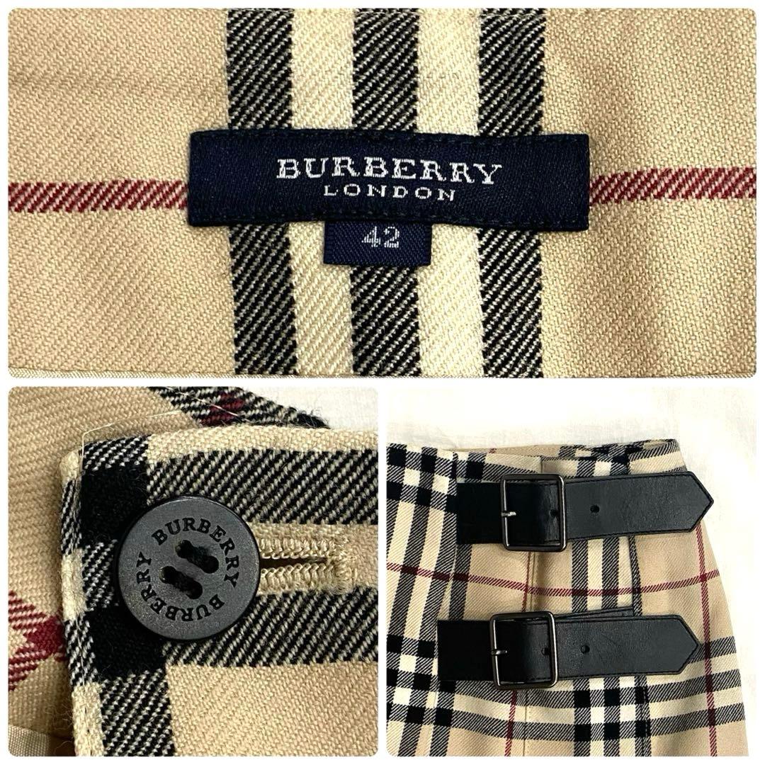 42★バーバリーロンドン ノバチェック 巻きスカート 大きいサイズ ベルト