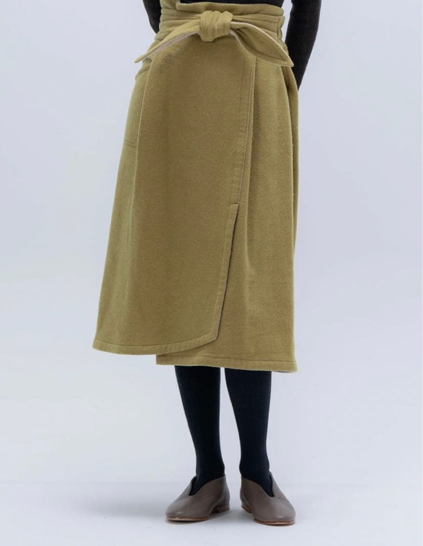 hatsutoki merengue リバーシブルラップスカート(ラピスラズリ)