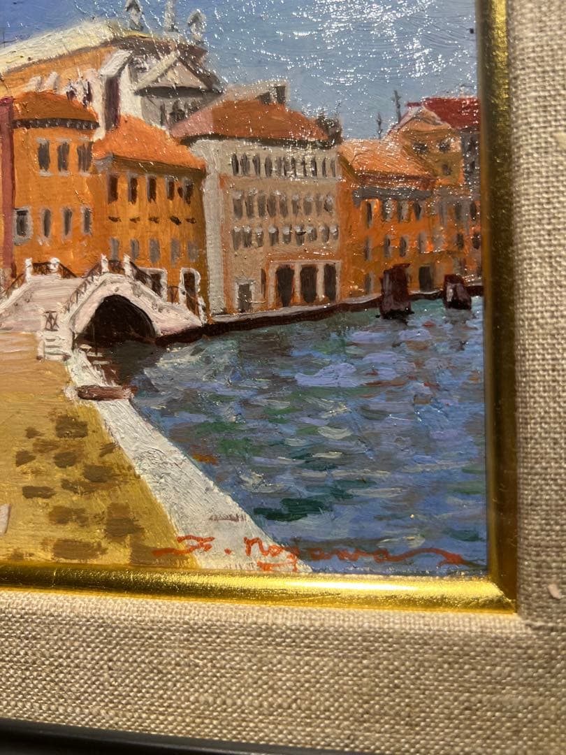 印象派　肉質画　油彩画　作者不明