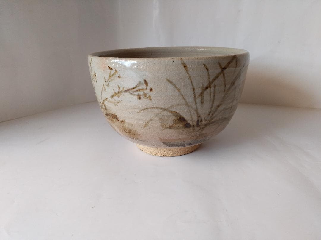 絵唐津 鳥獣戯画 茶碗 茶道具 唐津 抹茶碗 新品 未使用 です。