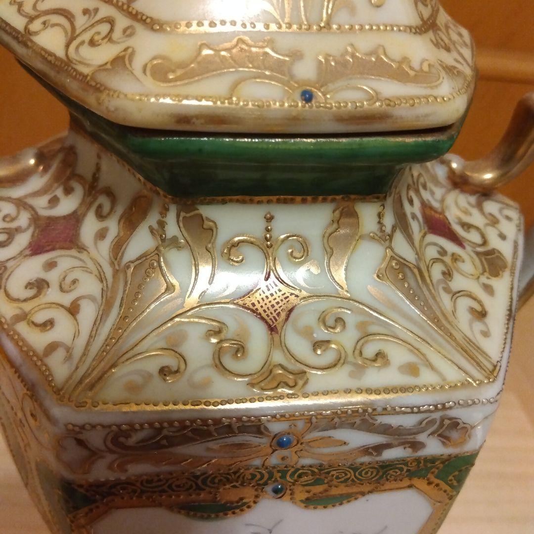 kinjo china 　飾り壺　オブジェ　花柄　アンティーク 　壺