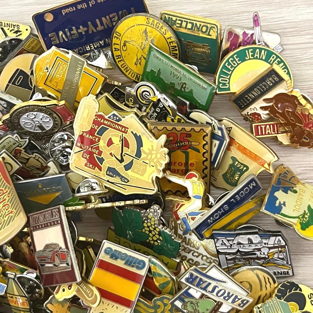 集めたくなる フランス　ピンバッジ 200個セット　まとめ売り　ヴィンテージ 4
