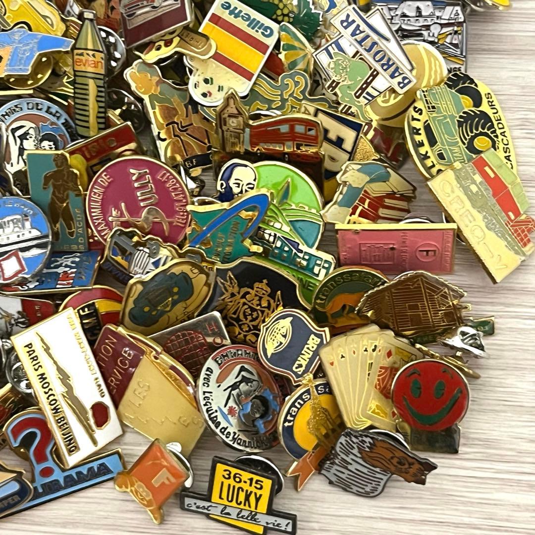 集めたくなる フランス　ピンバッジ 200個セット　まとめ売り　ヴィンテージ 4