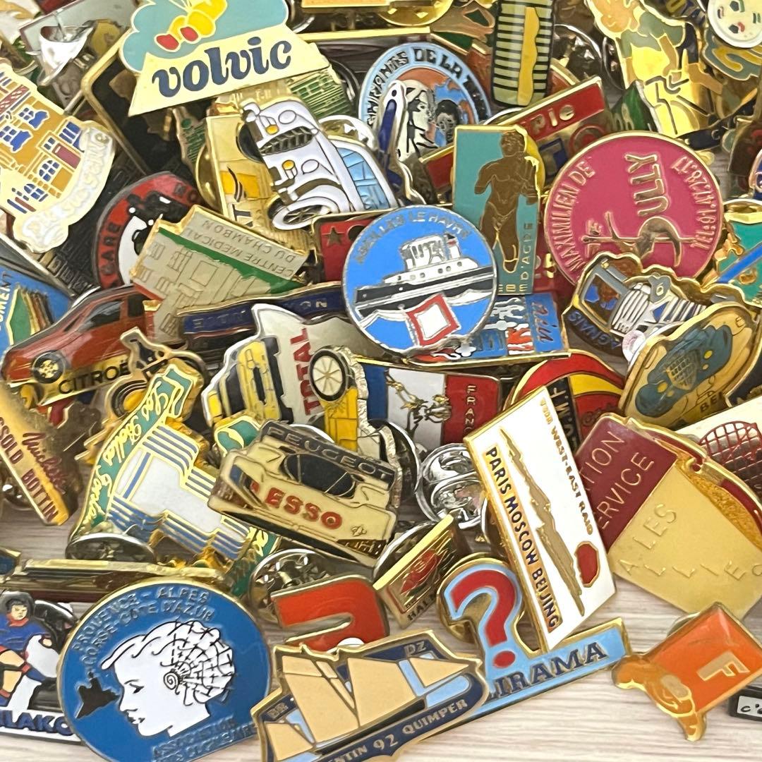 集めたくなる フランス　ピンバッジ 200個セット　まとめ売り　ヴィンテージ 4