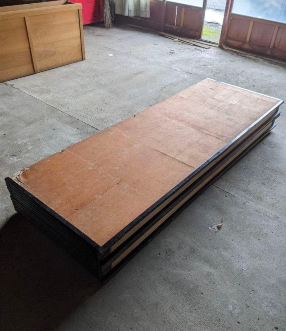 雪渓など/六曲屏風と木箱セット/明治期書画家の合作/希少骨董古美術vintage