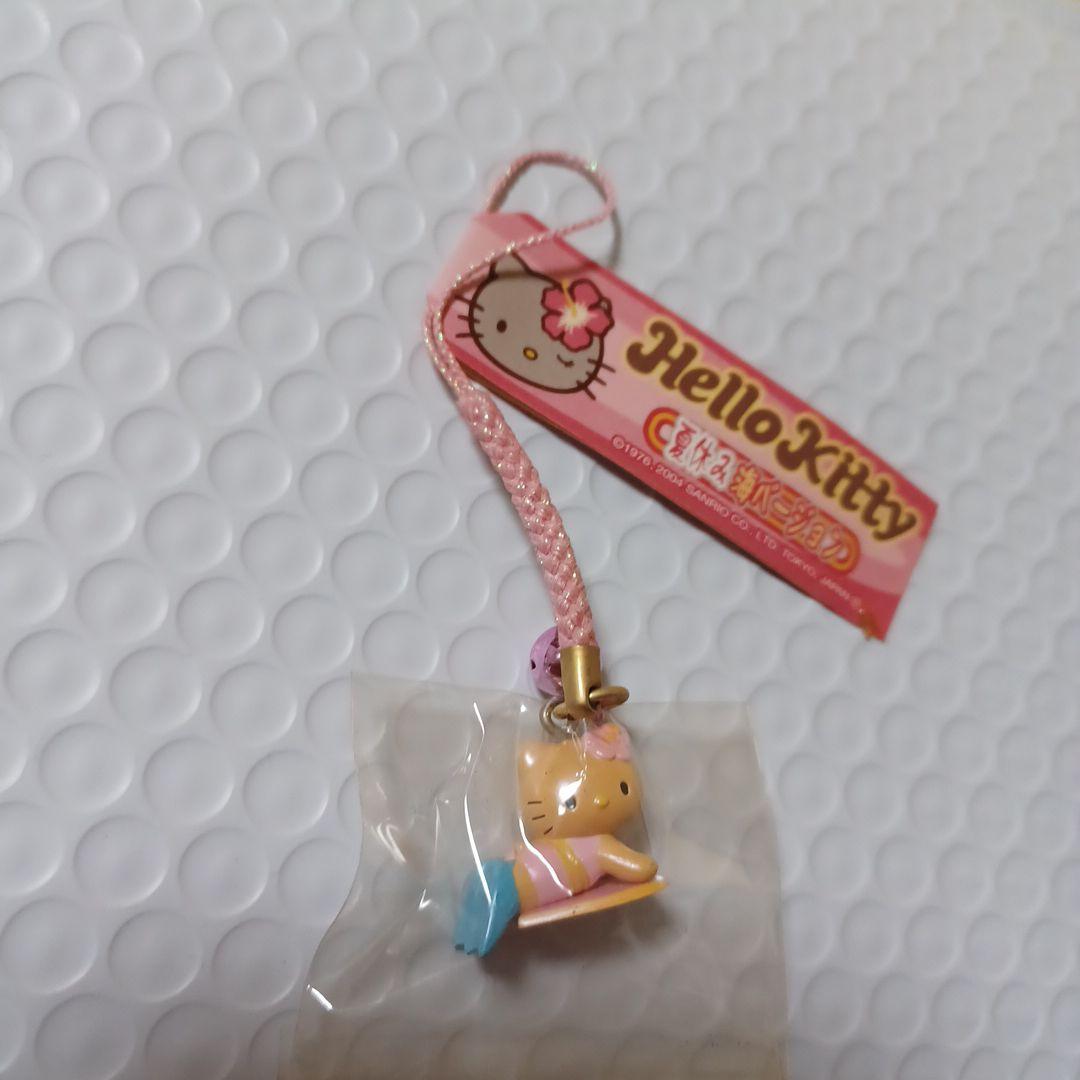 2004年　ハローキティ　根付け　夏休み　海バージョン　ストラップ　日焼け