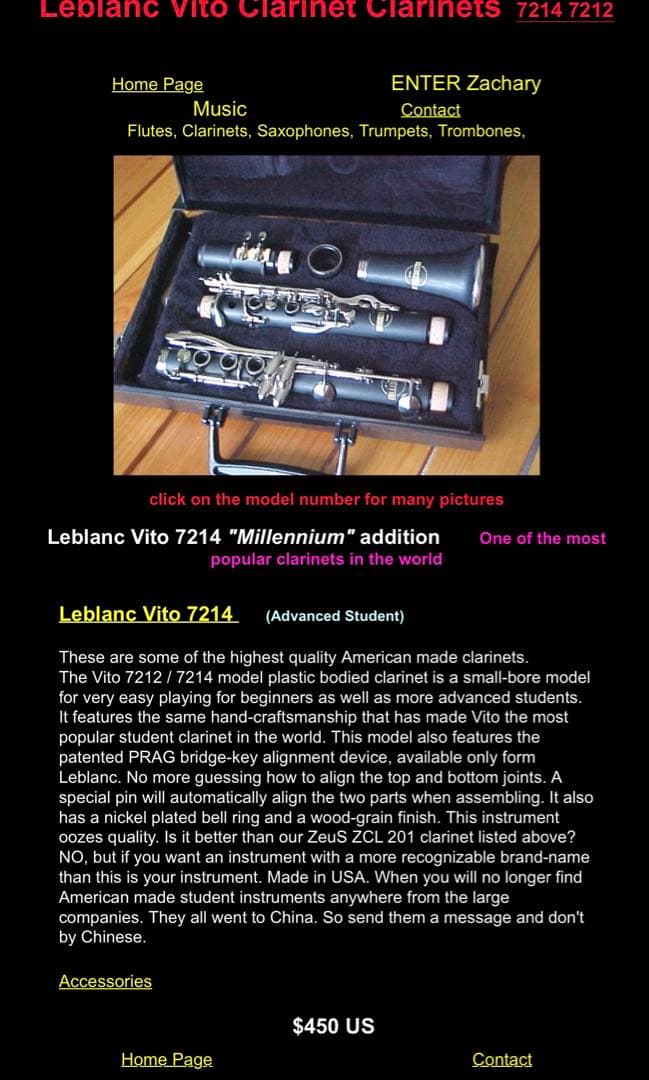 クラリネット ルブラン Le blanc L7214