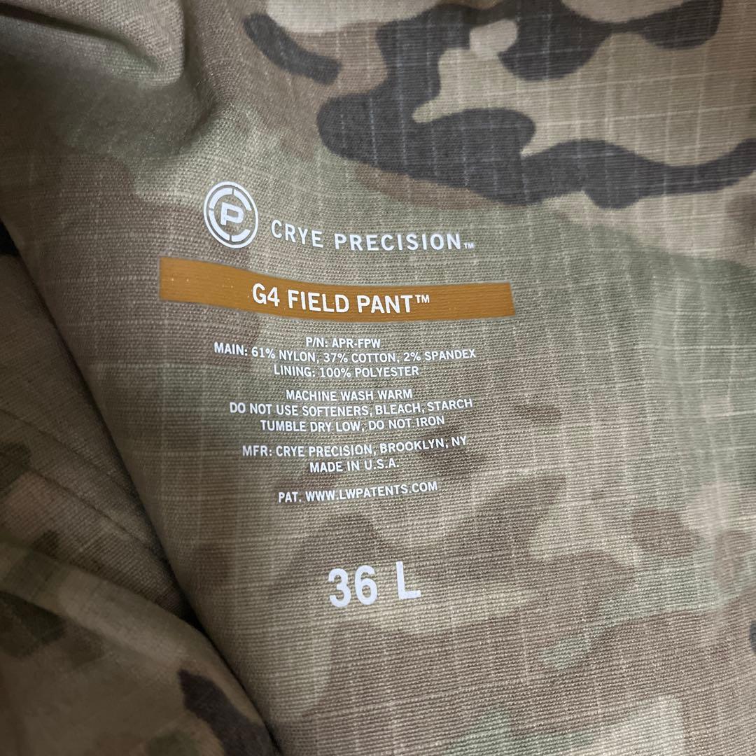 実物CRYE PRECISION G4 FIELD PANT 36L マルチカム