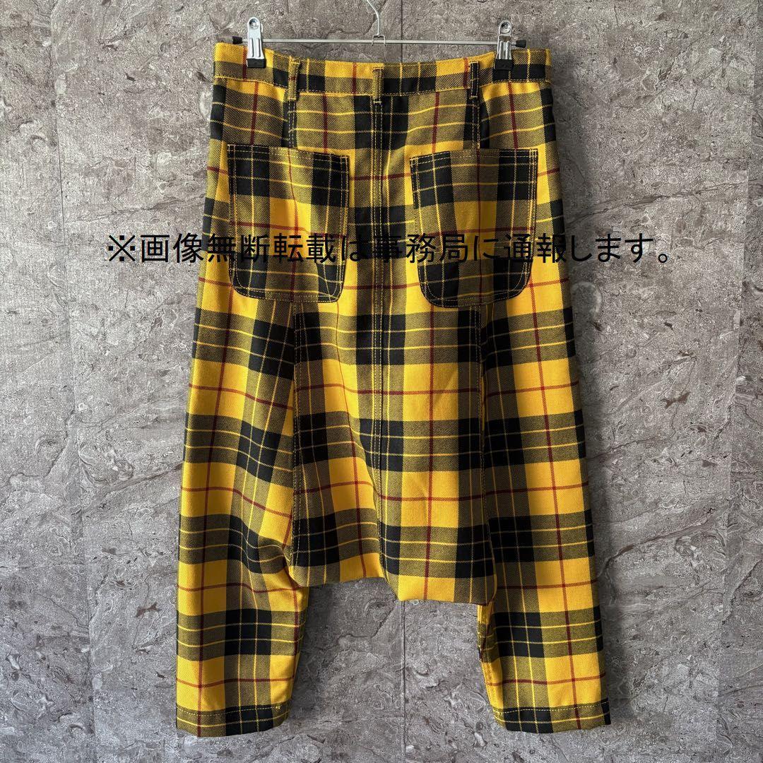 2010AW コムデギャルソン コムコム チェック サルエル パンツ/サイズS