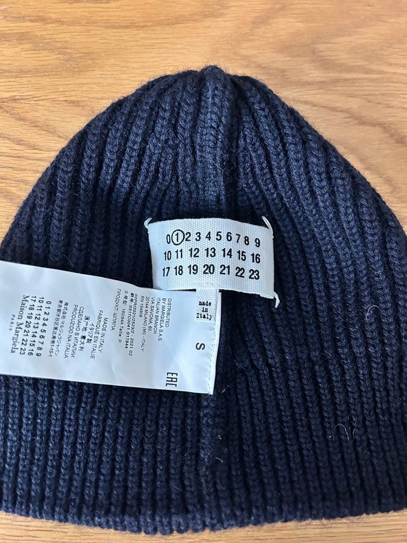 Margielaマルジェラニット帽 ビーニーネイビーレディースS51TC0041