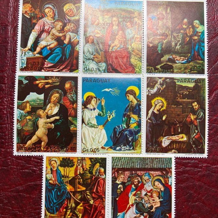 2548 人気です！連続即買い成立品　パラグアイ発行名画未使用8種揃