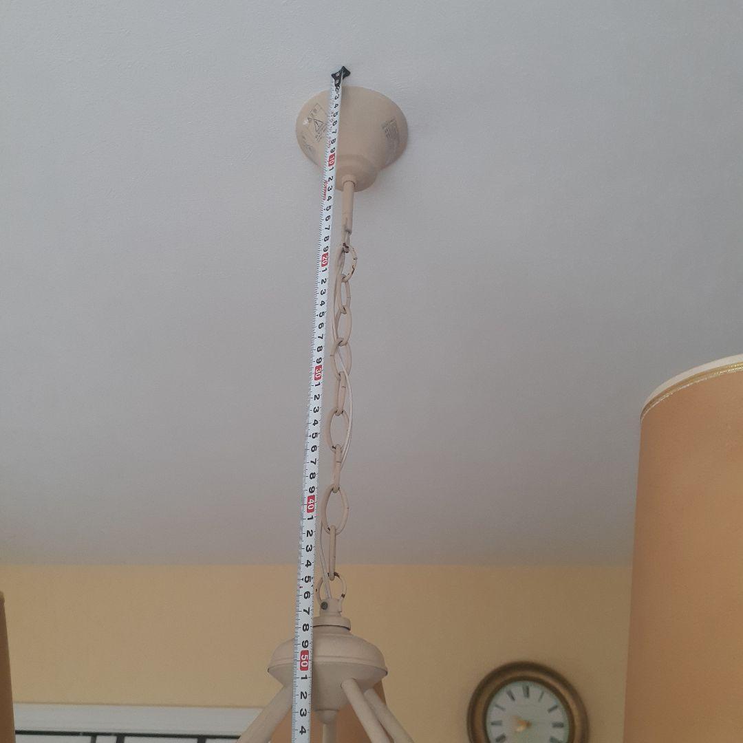 シャンデリア アイアン ホワイト 5灯 欧風 南欧風　フランス製