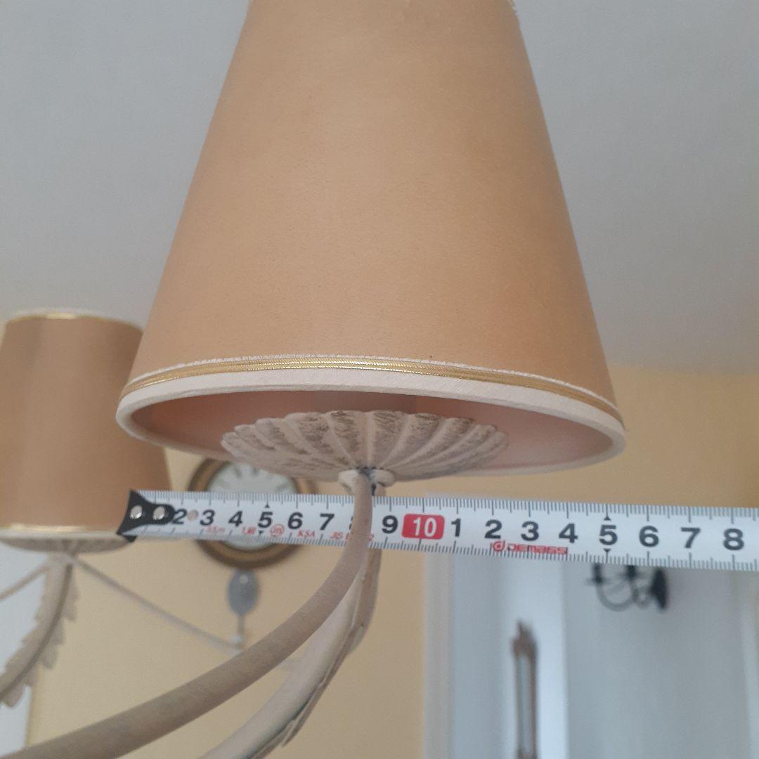 シャンデリア アイアン ホワイト 5灯 欧風 南欧風　フランス製