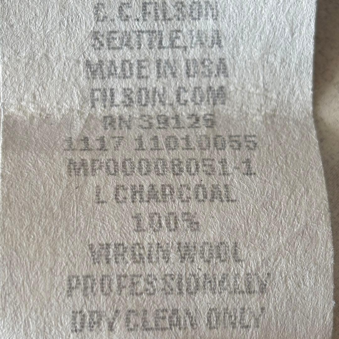 USA製 極美品 フィルソン マッキーノウールベスト L チャコールグレー