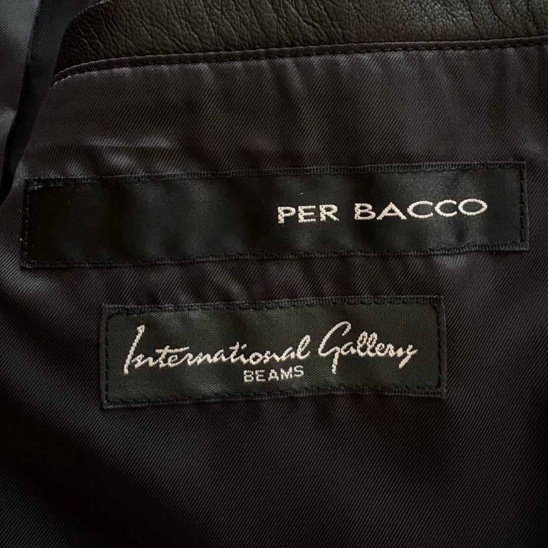 ★羊革 Lサイズ★ BEAMS × PER BACCO ライダース ダブルジップ