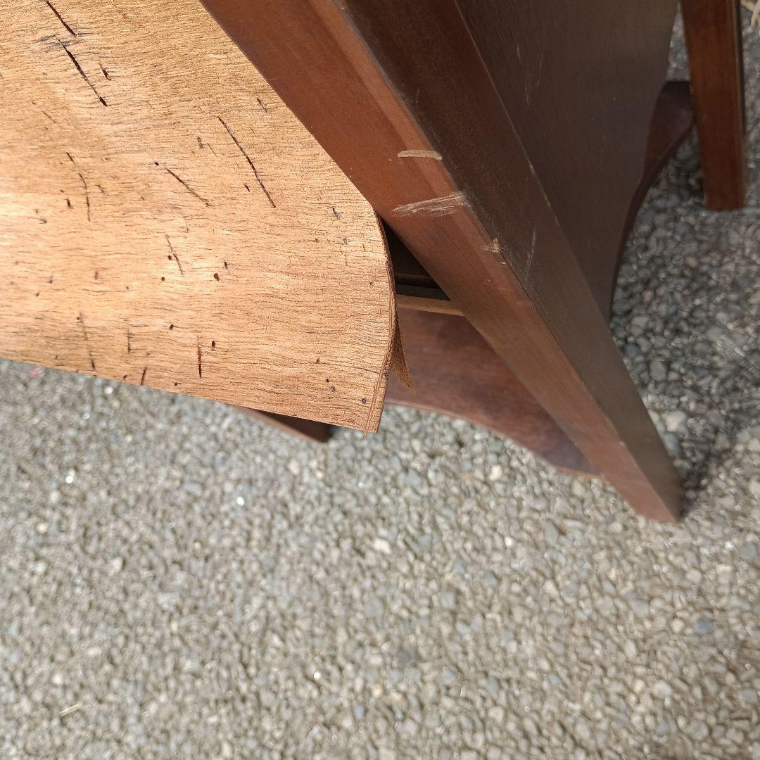 R*a様 4272）アンティーク風　スリムチェスト　引き出し　上面ガラス　難あり