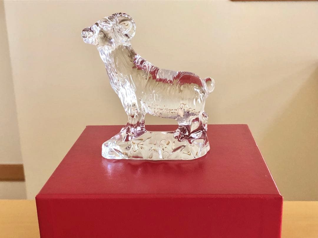 バカラ　baccarat 干支　羊　ガラス　置物　ゾディアック　美品