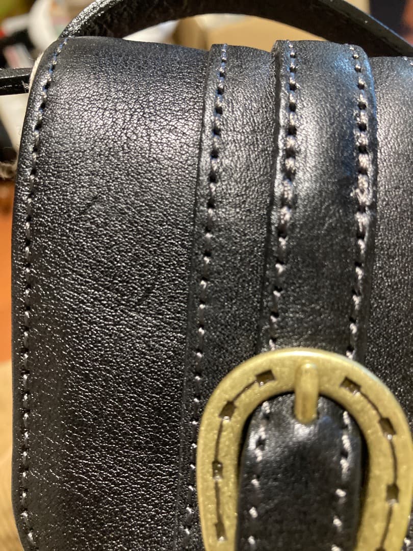 1／10までの特価！　Dakota ダブルベルトショルダーバッグ　黒