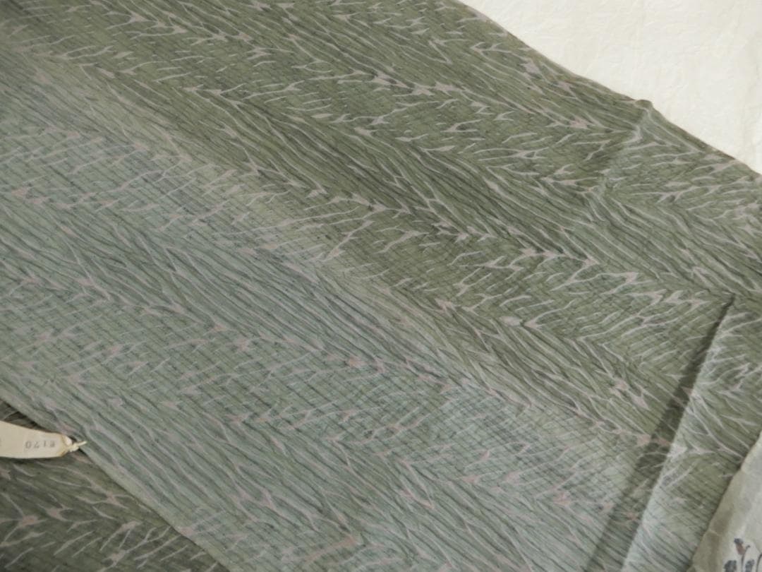 正絹・紬地本絞り染着尺反物・越後高橋義明作・夢幻纐纈・悉皆屋地入済