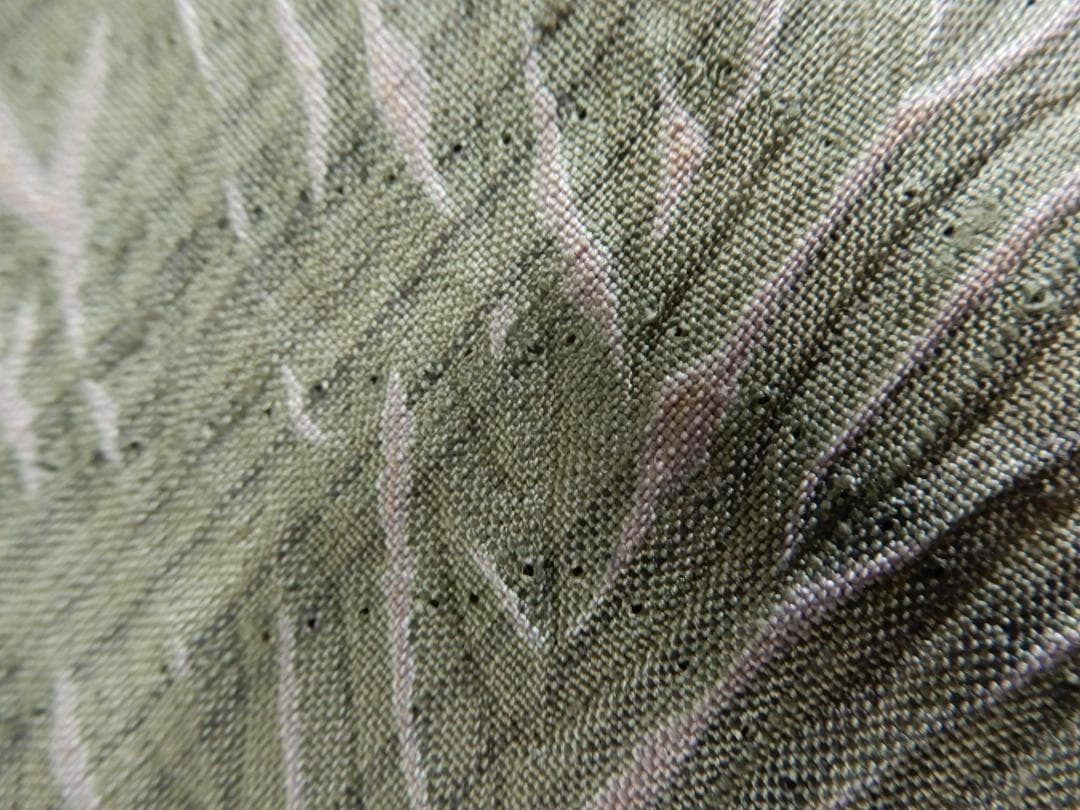 正絹・紬地本絞り染着尺反物・越後高橋義明作・夢幻纐纈・悉皆屋地入済