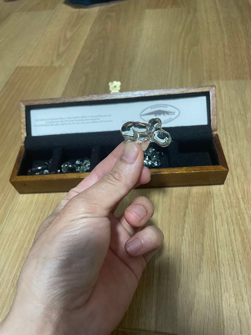 Ngwenya Glass 動物フィギュア 5体セット 木箱付き