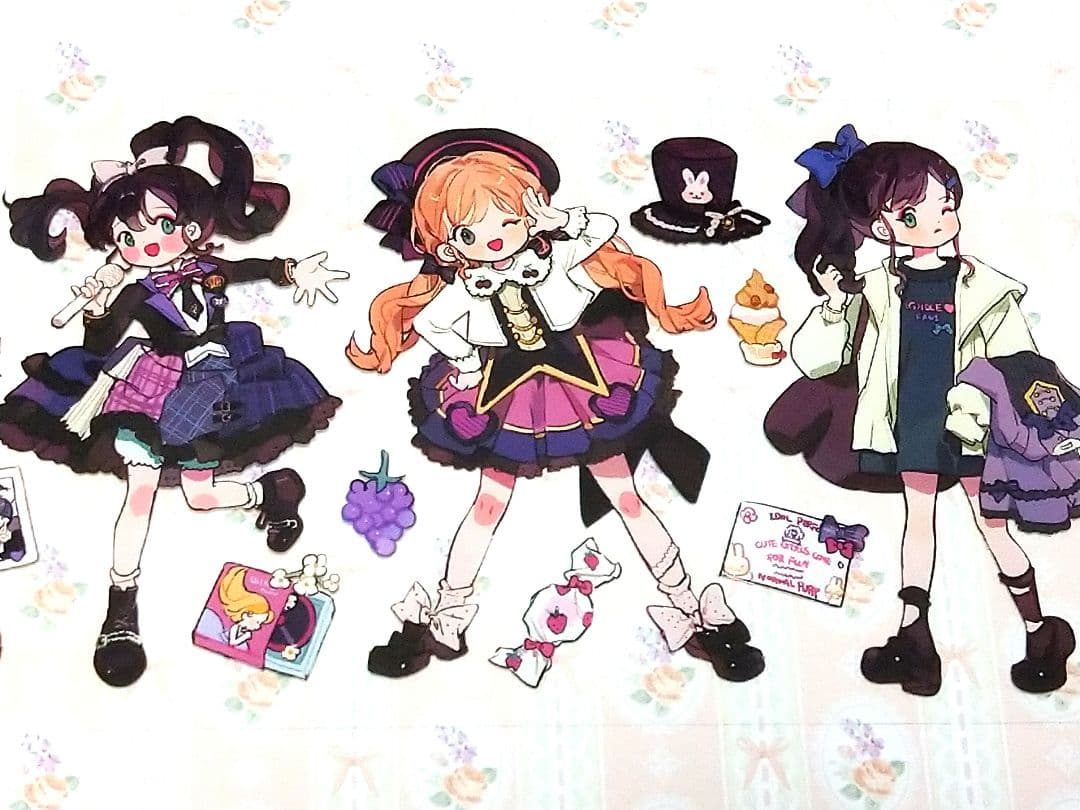 のこり２✩再販✩J472＃彩色衣橱(PET)普通小狗切り売り海外人物マステ女の子