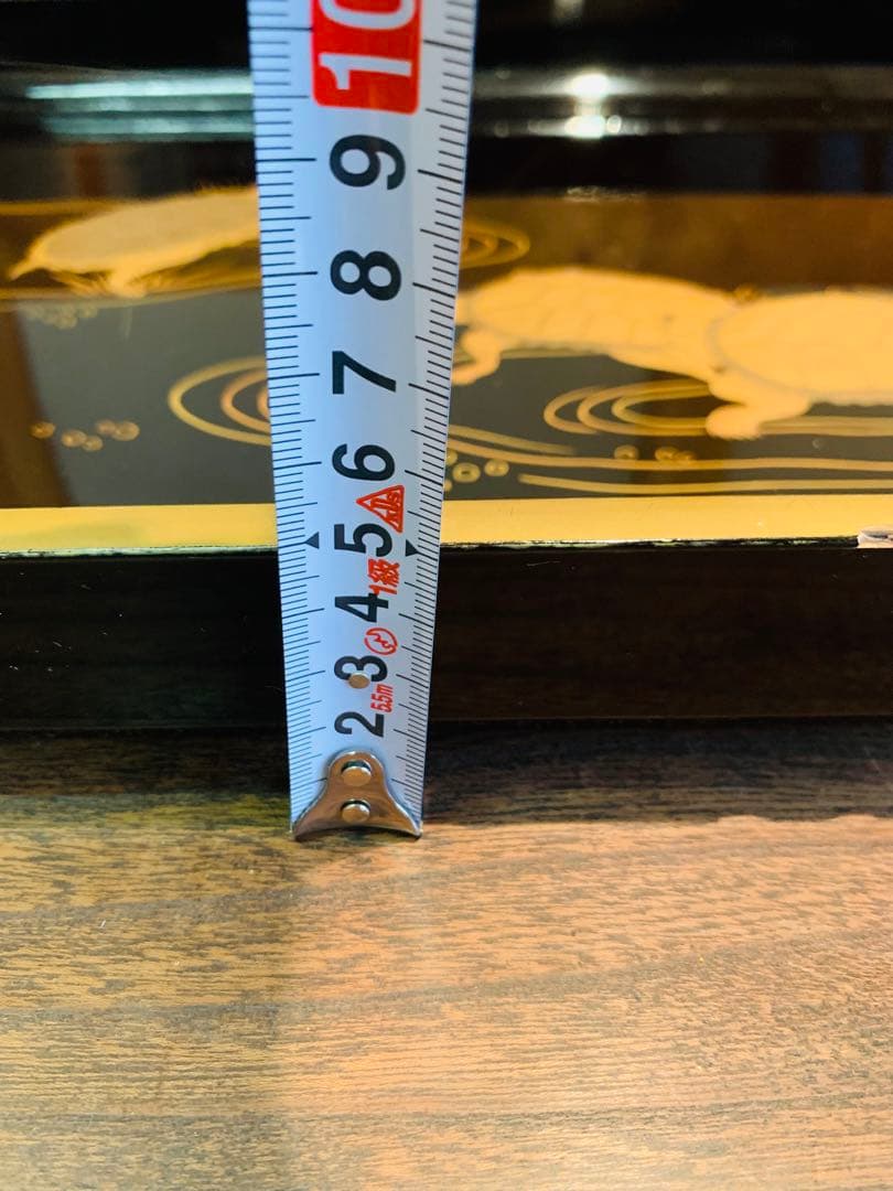 硯盆　広蓋　お盆　蒔絵　亀　天保時代　骨董　アンティーク