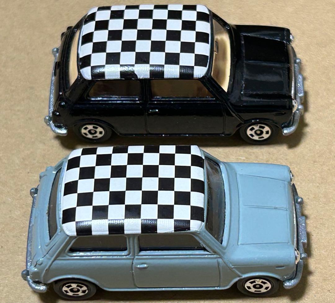 訳あり トミカ ミニクーパー チェックデザイン 2台セット