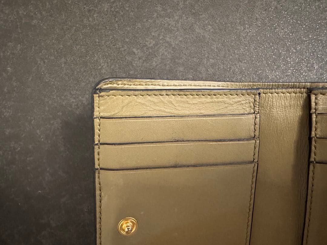 LOEWE パズル コンパクトウォレット グリーン系