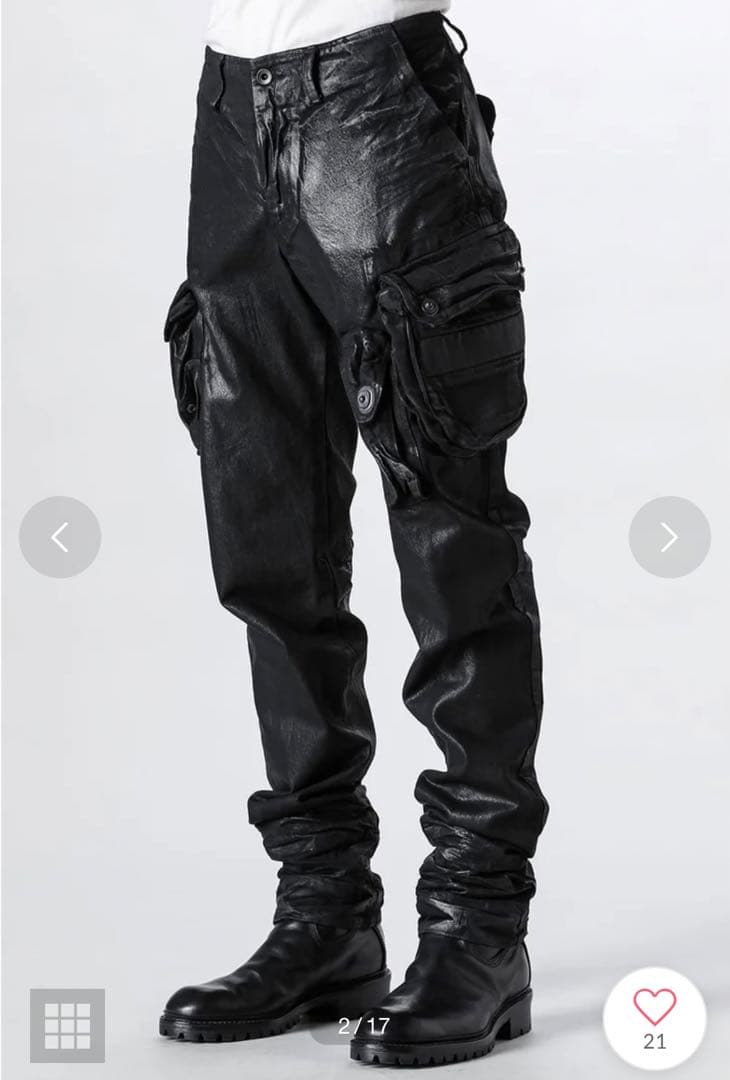 絶*ン様 Julius ユリウス 25SSコーティングガスマスクパンツ 899P