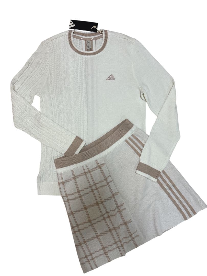 ちびっこＳ　新品アディダスゴルフ ニットセットアップ セーター＆スカート