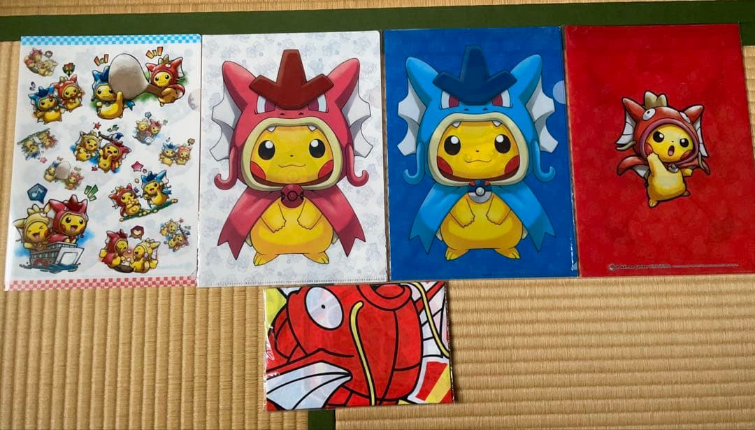 ポケモンセンター　広島限定！ ピカチュウ クリアファイル コイキング手ぬぐい