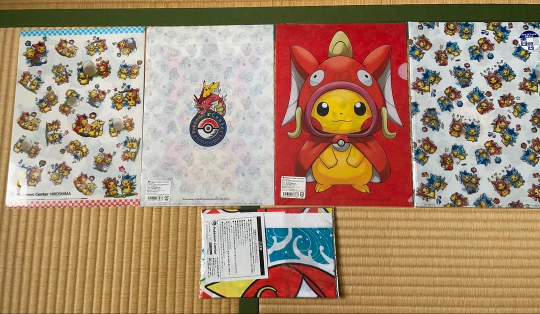 ポケモンセンター　広島限定！ ピカチュウ クリアファイル コイキング手ぬぐい