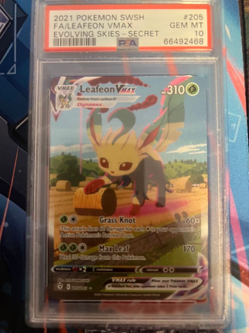 ポケカ ポケモンカードゲーム リーフィアVmax sa 英語　PSA10