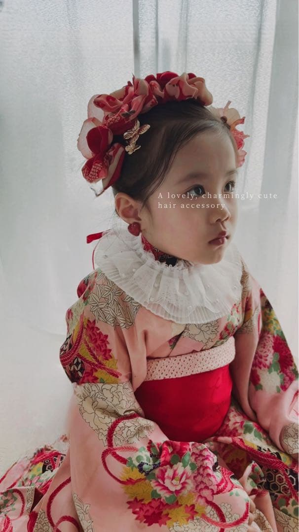 k*9様 七五三　七五三髪飾り　ヘッドドレス　着物髪飾り　リメイク髪飾り　054