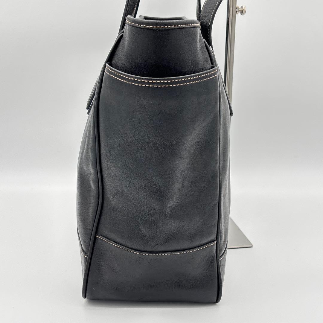 COACH レザー A4収納可能 肩掛け ビジネスバッグ トートバック ブラック