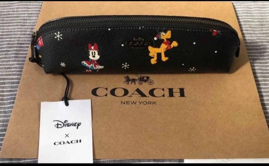 新品　コーチ　ディズニー　ミッキー　ペンケース