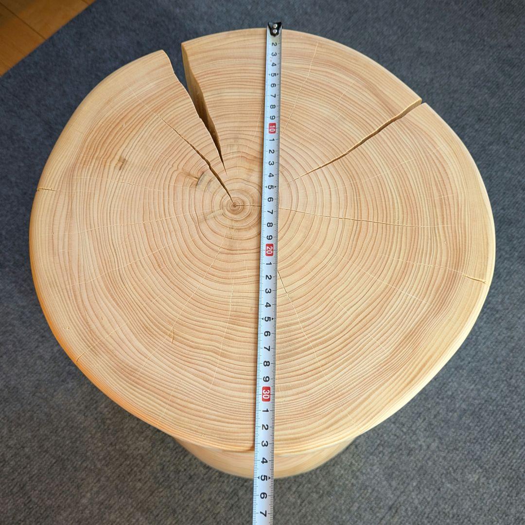 檜　切り株　丸太　椅子　スツール　 テーブル　高さ約41㎝