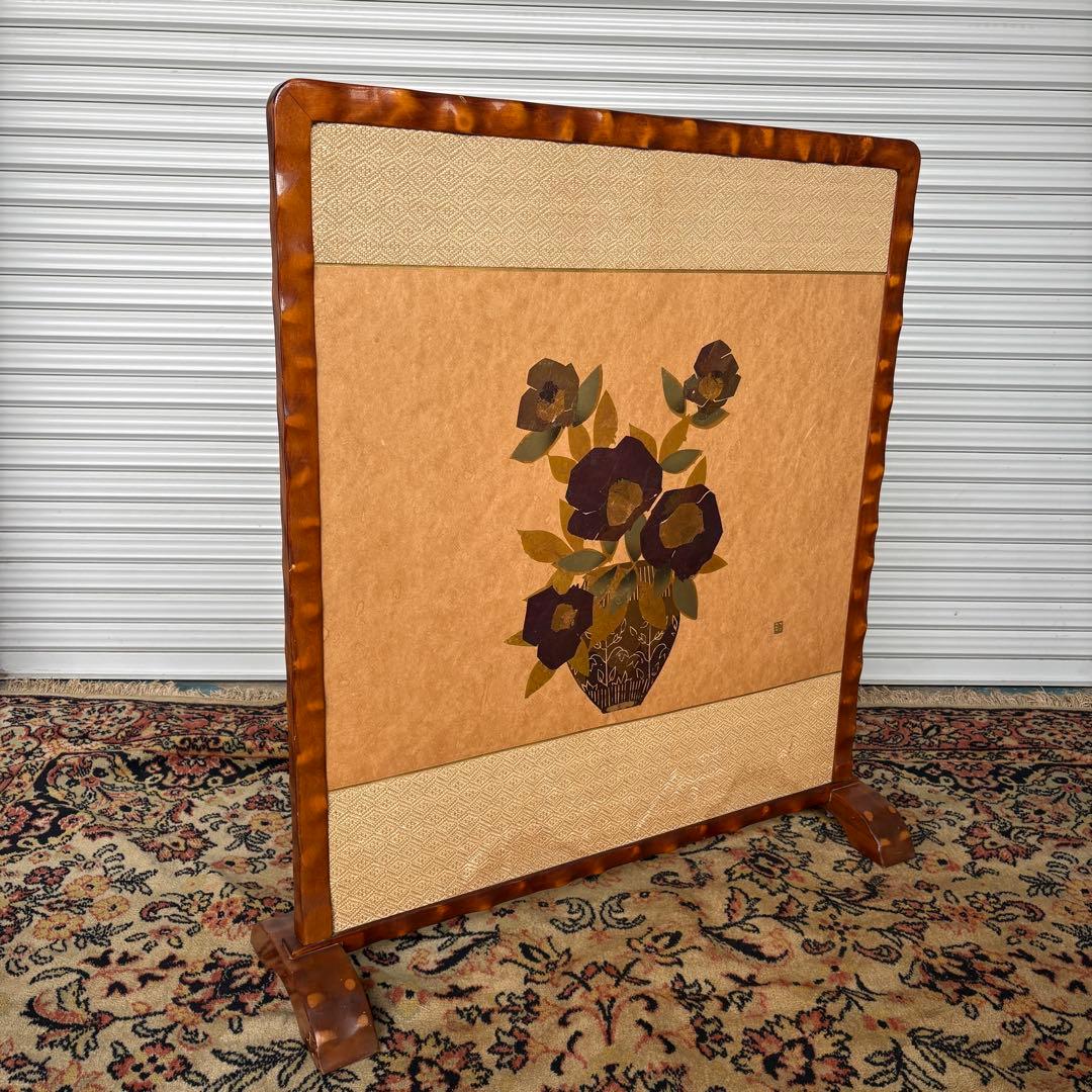 衝立　ファイヤースクリーン　昭　木製　レトロ　間仕切り　パーテーション