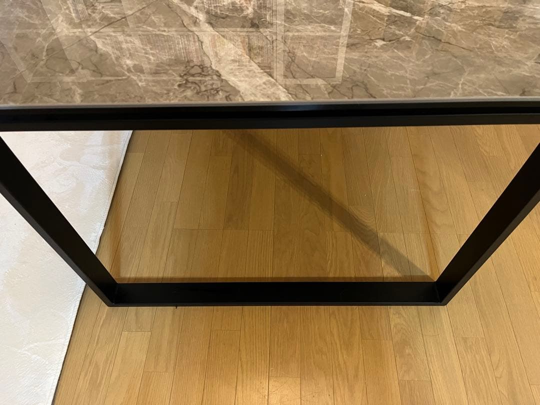 セラミックダイニングテーブル　ベージュ美品　ニトリ　分解発送